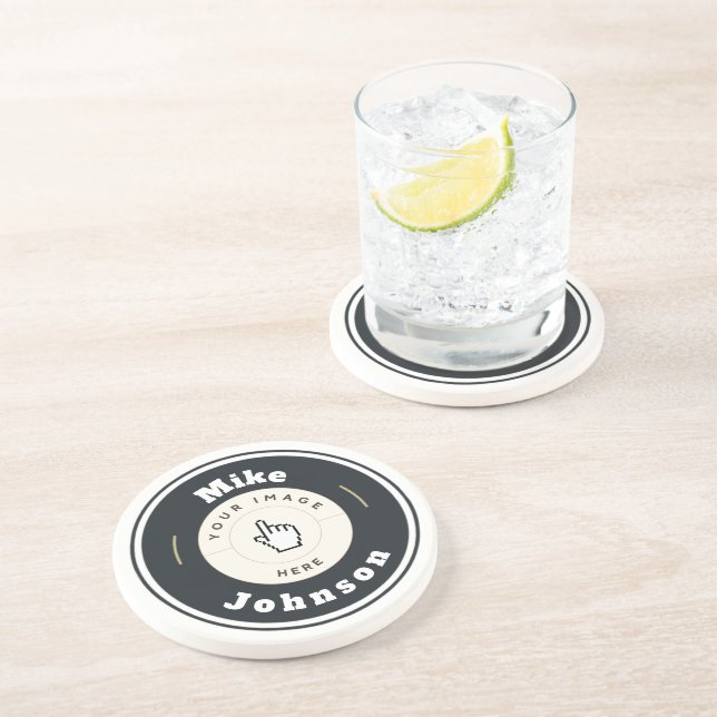 Sandstone Coaster - Custom Personalised (add name) (Side)