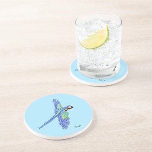 Sandstone Coaster : South American Macaw Parrot