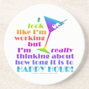 Sandstone Coasters - How Long to Happy Hour