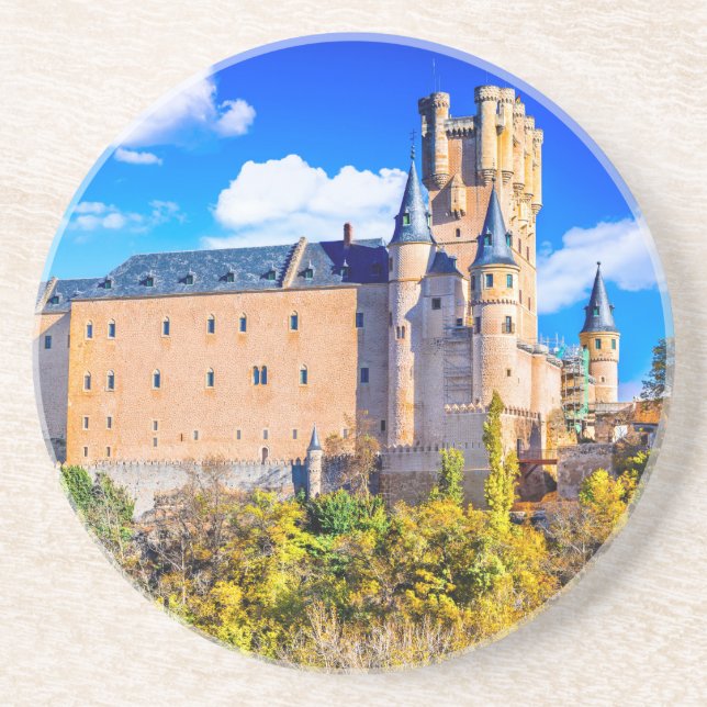 Sandstone Drink Coaster Segovia castle (Front)