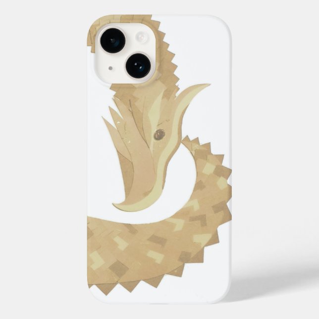 Sandstone heart dragon on white Case-Mate iPhone case (Back)