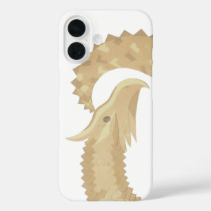 Sandstone heart dragon on white iPhone 16 case