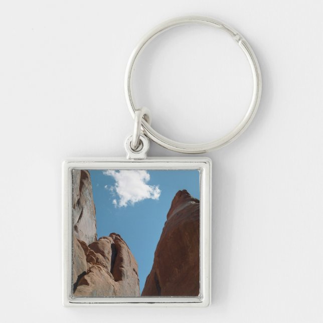 Sandstone Rock Fins Utah Desert Photo Key Ring (Front)