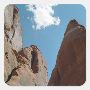 Sandstone Rock Fins Utah Desert Photo Square Sticker