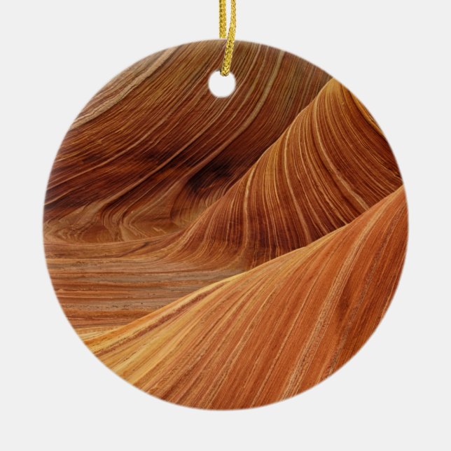 Sandstone Rock Formations Ceramic Tree Decoration (Front)