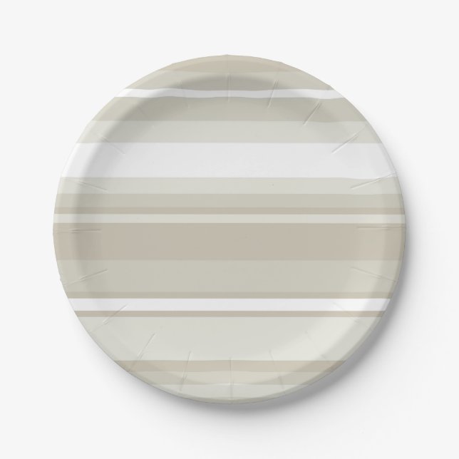 Sandstone stripes paper plate (Front)