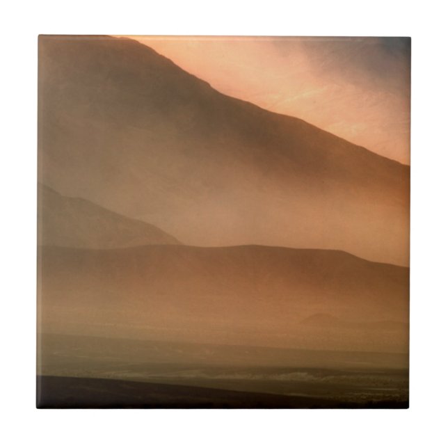 Sandstorm at Mesquite Sand Dunes, Sunset Tile (Front)