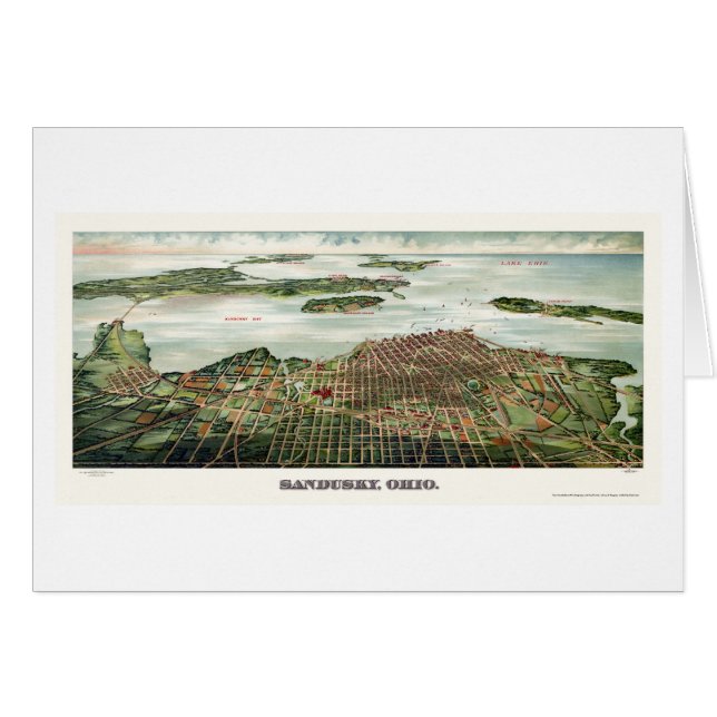 Sandusky, OH Panoramic Map - 1898 (Front Horizontal)
