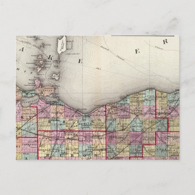 Sandusky, Seneca, and Summit Counties Postcard (Front)