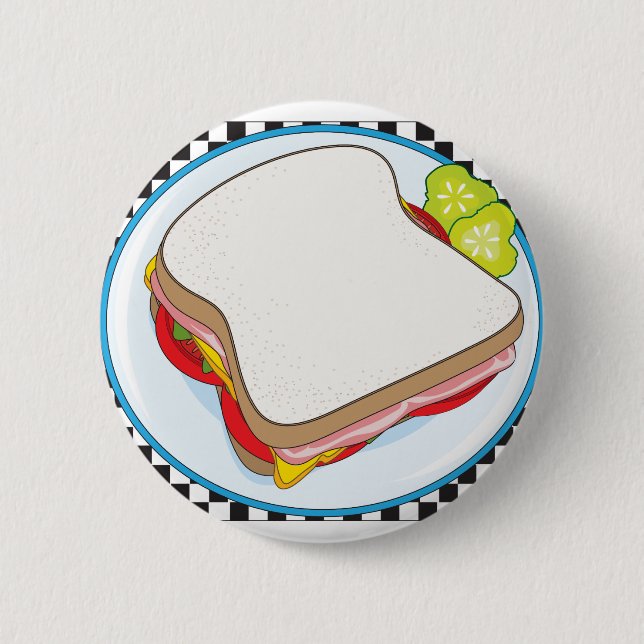 Sandwich 6 Cm Round Badge (Front)