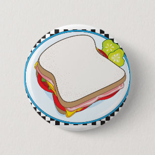 Sandwich 6 Cm Round Badge