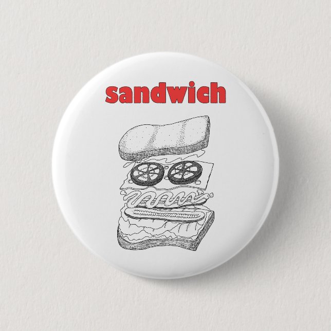 Sandwich 6 Cm Round Badge (Front)