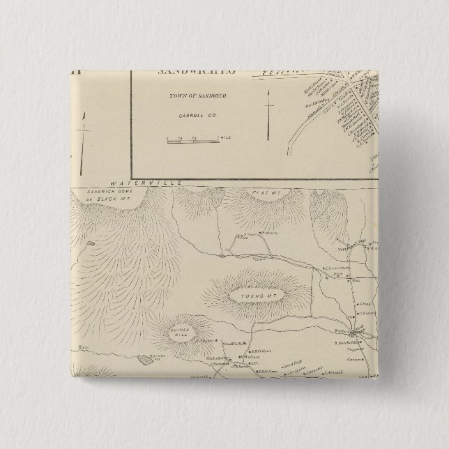 Sandwich, Carroll Co 15 Cm Square Badge (Front)