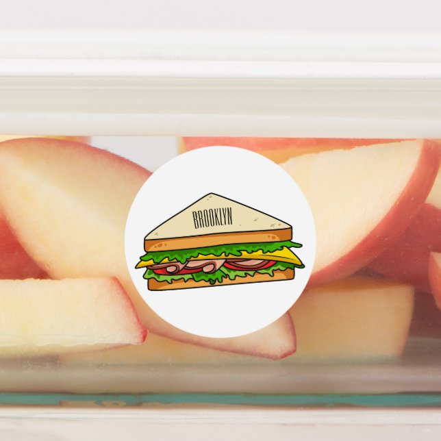 Sandwich cartoon illustration (Affixed)