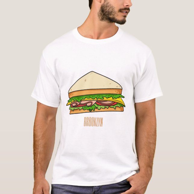 Sandwich cartoon illustration  T-Shirt (Front)