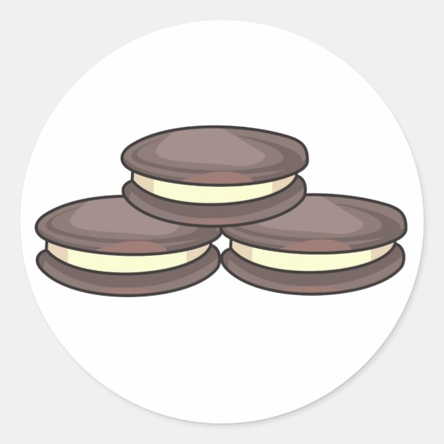 Sandwich Cookies Classic Round Sticker (Front)