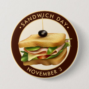 Sandwich Day 7.5 Cm Round Badge