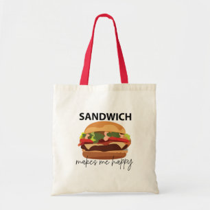 Sandwich Happy Tote Bag