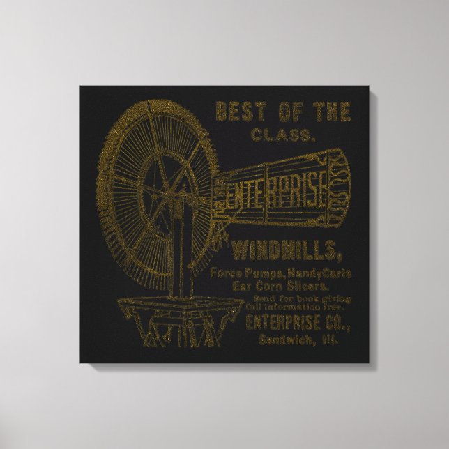 SANDWICH ILLINOIS 1889 ENTERPRISE WINDMILL CO. CANVAS PRINT (Front)