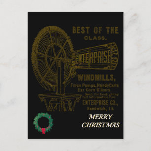 SANDWICH ILLINOIS 1889 ENTERPRISE WINDMILL CO. POSTCARD