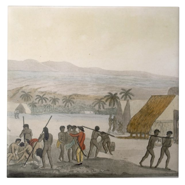 Sandwich Islands - a Westerner negotiating for sto Tile (Front)