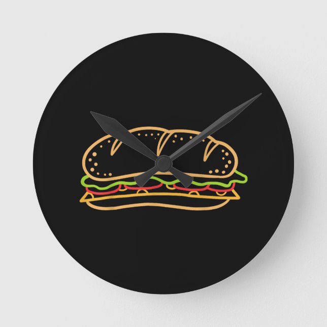 Sandwich Lining Round Clock (Front)