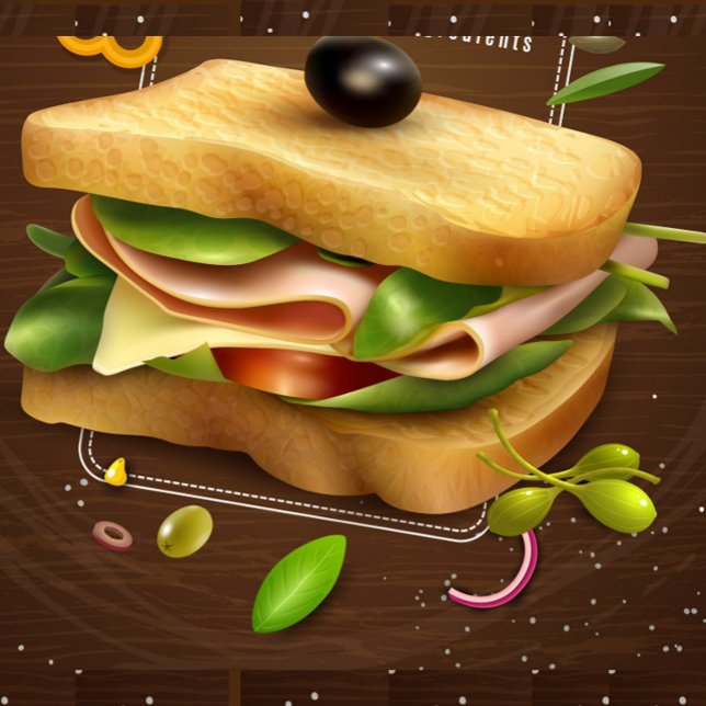 Sandwich Lunch Box (A white metal lunchbox with a black handle and a latch is displayed against a plain white background)