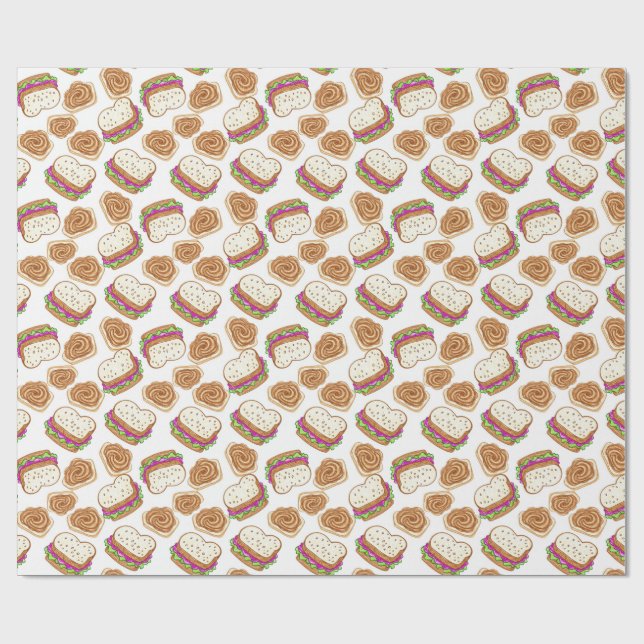sandwich patterns wrapping paper (Flat)