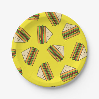 Sandwich Seamless Pattern | Sandwich Puns| Sandwic Paper Plate
