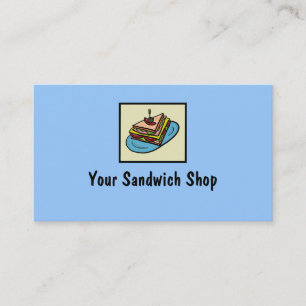 Sandwich shop customisable business cards