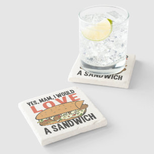 Sandwich stone coaster