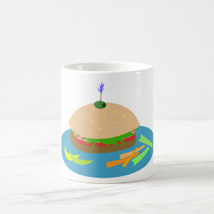 Sandwich with Veggie Sides Fun Food  Coffee Mug