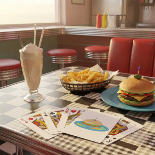 Sandwich with Veggie Sides Fun Food Playing Cards