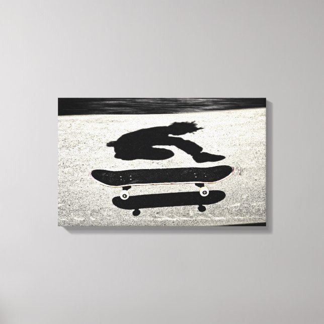 sandwiched skateboard canvas print (Front)