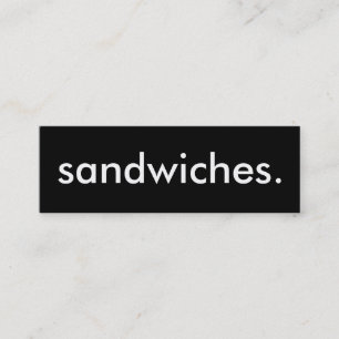 sandwiches. loyalty punch card