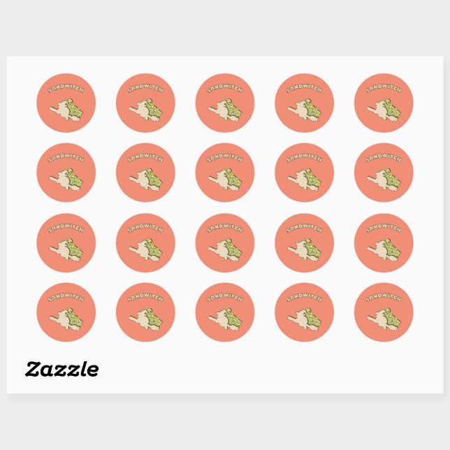 Sandwitch Classic Round Sticker (Sheet)