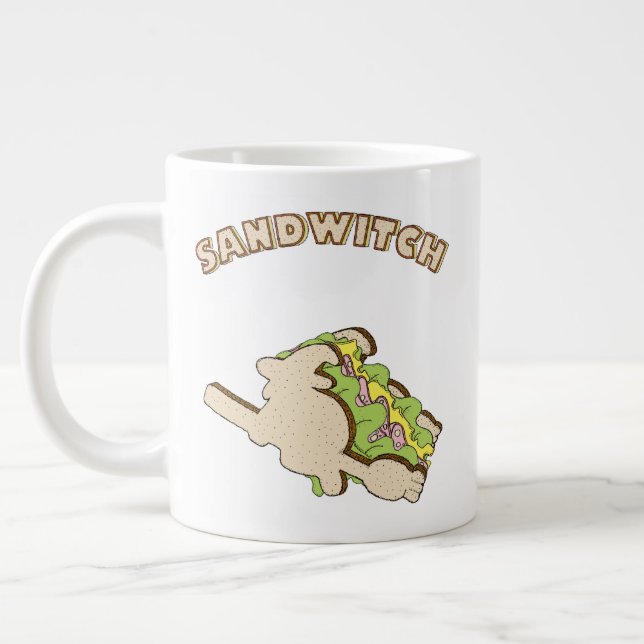 Sandwitch Large Coffee Mug (Left)