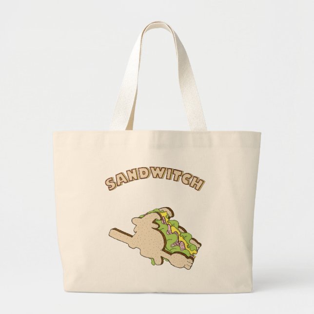 Sandwitch Large Tote Bag (Front)