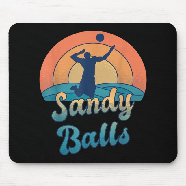 Sandy Balls for a Beach Volleyball Player  Mouse Mat (Front)