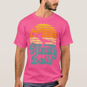 Sandy Balls Funny Beach Volleyball Player Coach Fa T-Shirt