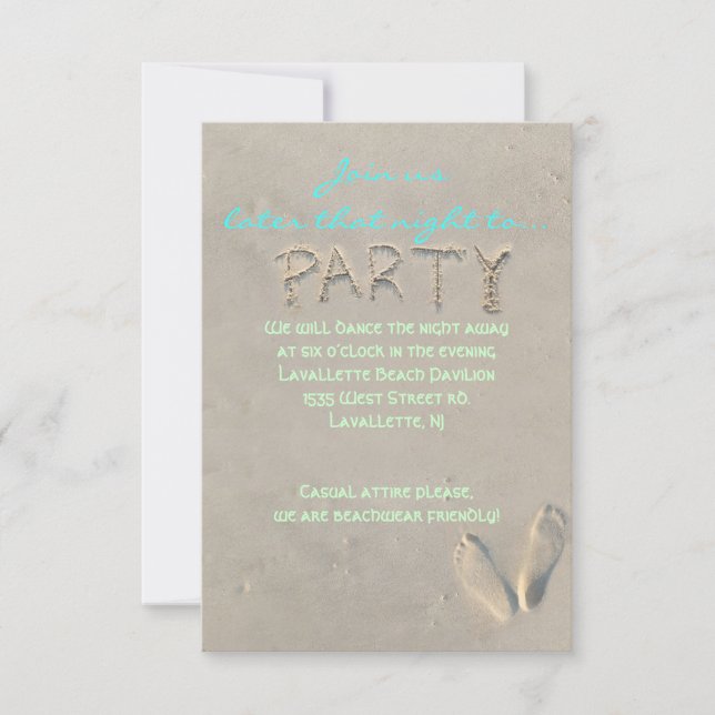 SANDY Bat Mitzvah Party Reception Card (Front)