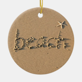 Sandy Beach and Starfish Christmas Ornament
