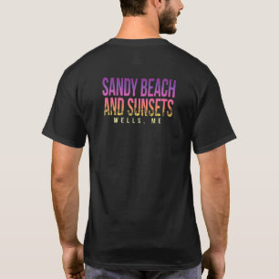Sandy Beach And Sunsets Wells Summer Maine Tropica T-Shirt