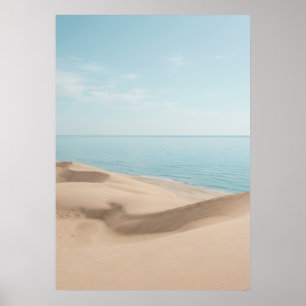 Sandy Beach Coastal Ocean Art Print