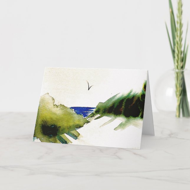 Sandy Beach Greeting Card (Front)