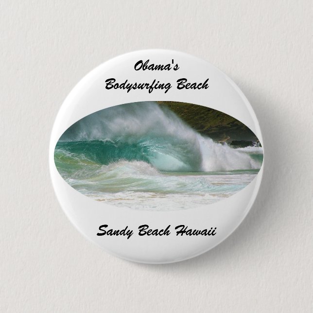 Sandy Beach Hawaii 6 Cm Round Badge (Front)
