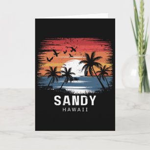 Sandy Beach Hawaii Surfing Surfer _1 Card