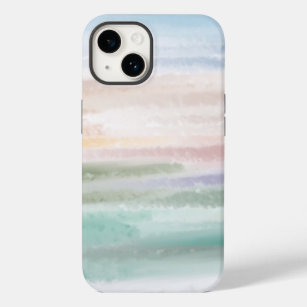 Sandy Beach Ocean Waves Sunset Abstract Watercolor Case-Mate iPhone 14 Case