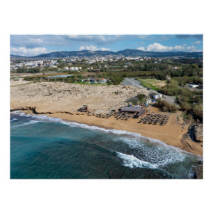 Sandy beach Paphos, Cyprus Poster
