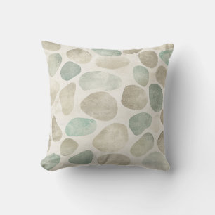 Sandy Beach Pebbles Retro Cushion